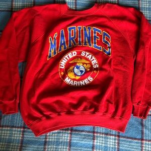 Vintage United States Marines Red Sweatshirt